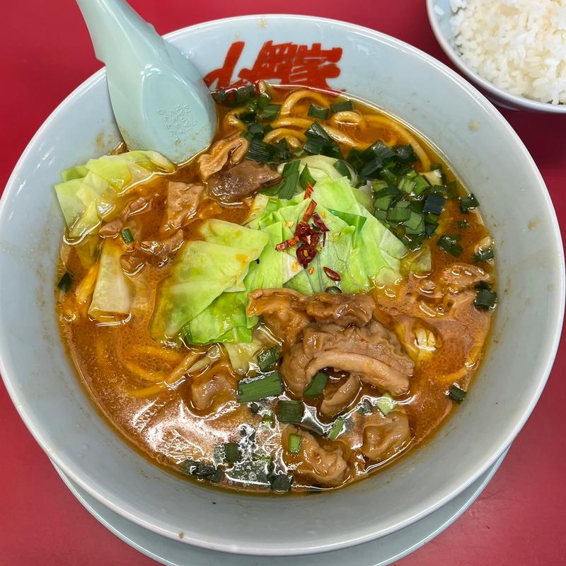 もつ味噌ラーメン(ラーメン山岡家 明石店)