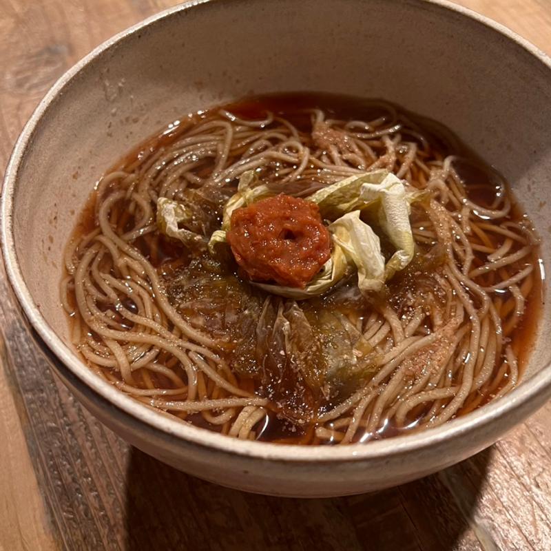 梅おぼろそば(黒猫庵)