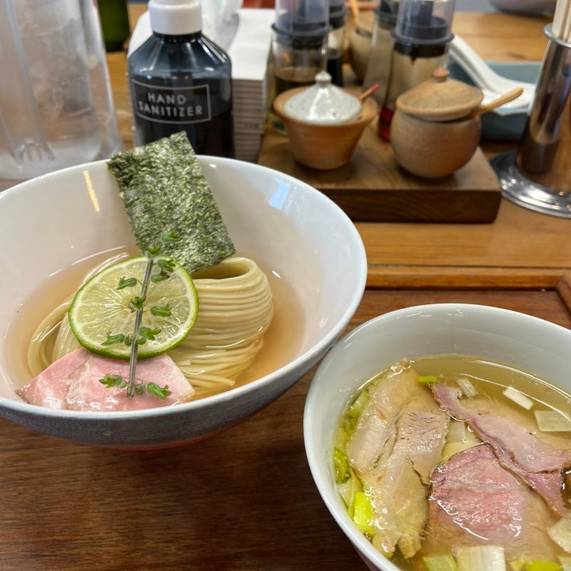 昆布水の塩つけめん 味玉(YOKOKURA STORE HOUSE)