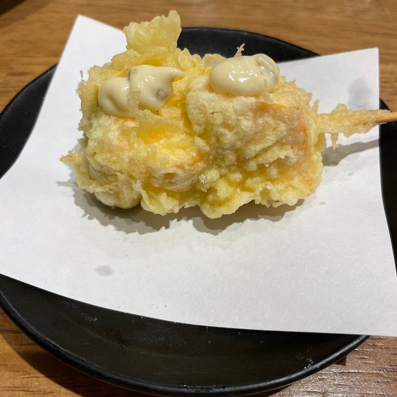 サーモンタルタル（串天）(あて寿司×天ぷら酒場 すしぱ 池下店)