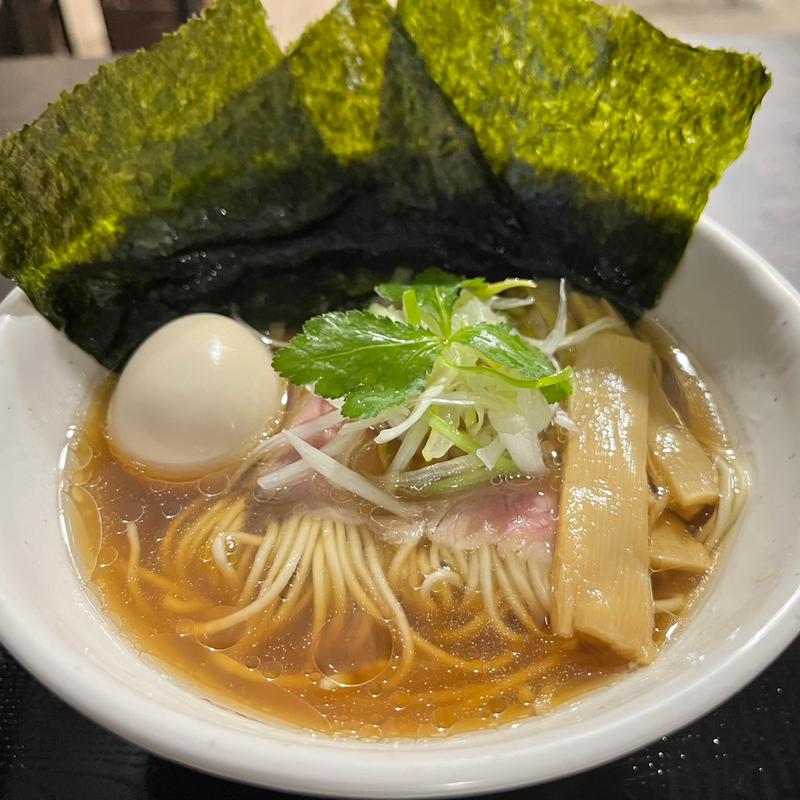 鶏だし生醤油そば　海苔トッピング(だし廊ーGoLDー)