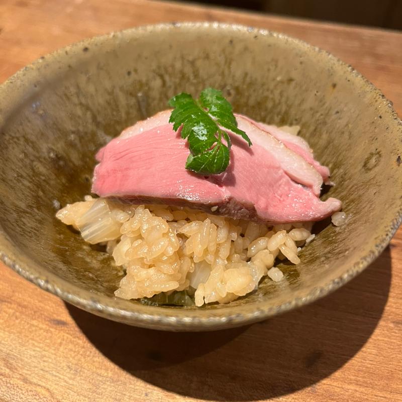 京鴨ロースと下仁田ネギの土鍋ご飯(とり央)