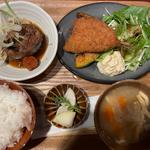 鯖黒煮とアジフライ定食(魚串さくらさく 神楽坂店)