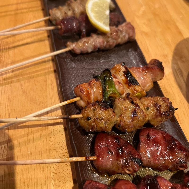 盛り合わせ8本串(やきとりやさんあっ鶏)