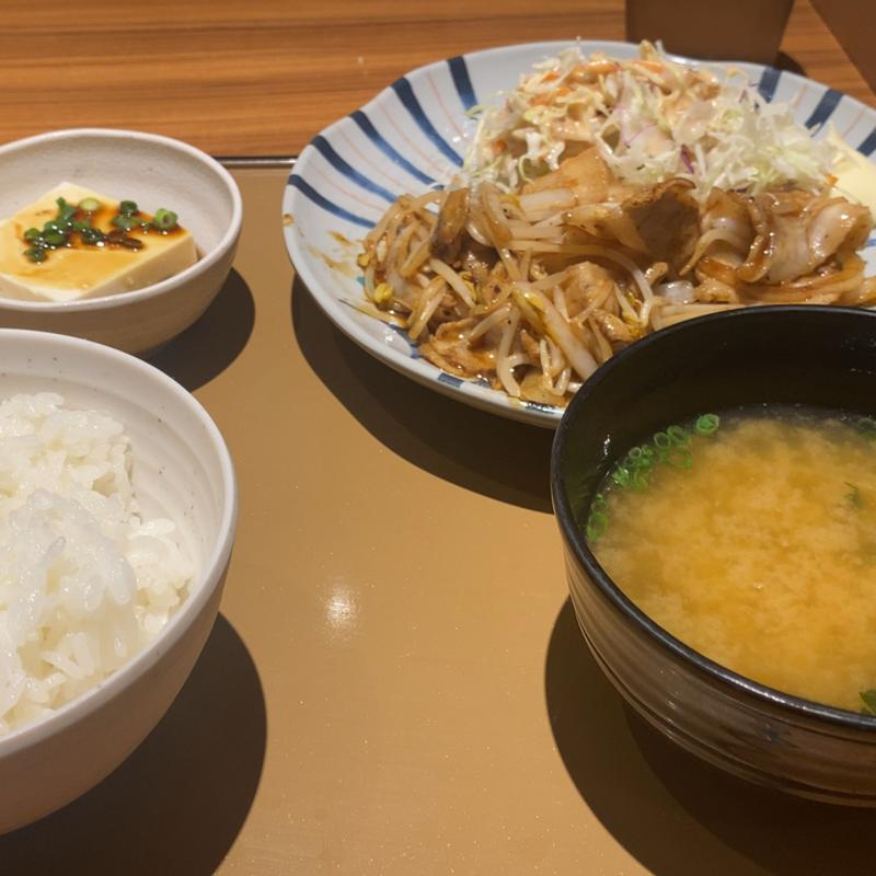 しょうが焼き定食(やよい軒 ユニゾ梅田店)