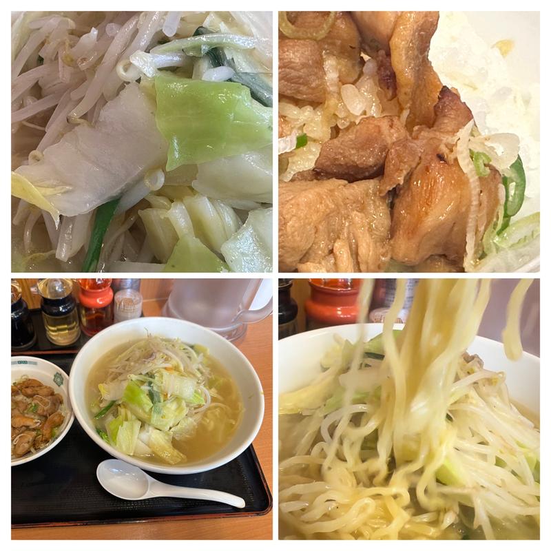 野菜たっぷりタンメン&焼とり丼のセット(日高屋 二俣川南口店)