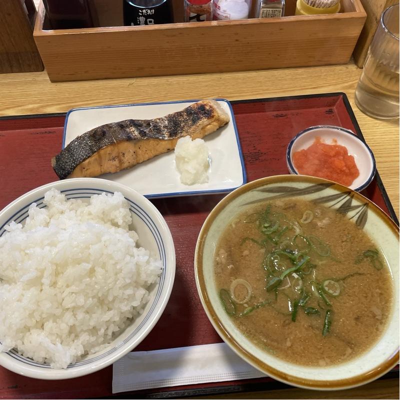 ご飯　豚汁　明太子　鮭(まいどおおきに食堂 三郷たかの食堂)