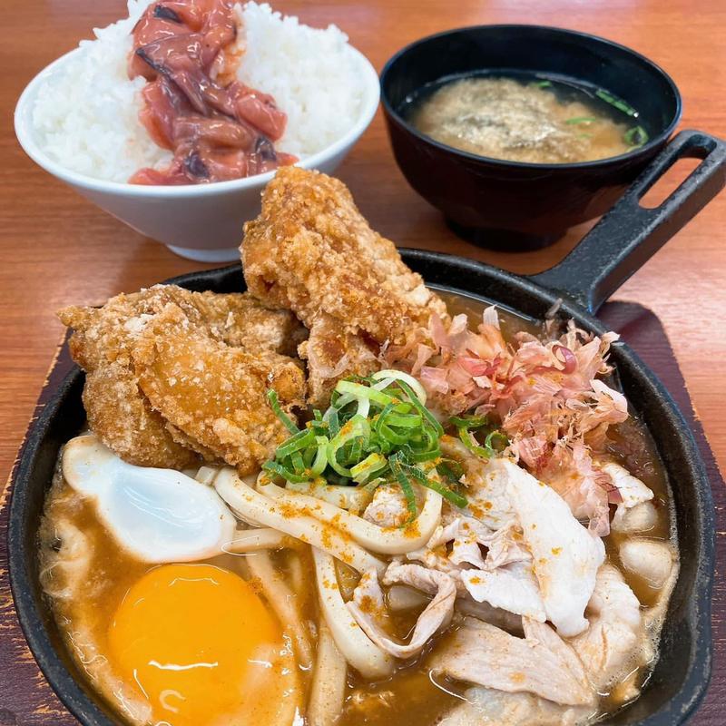 カレーうどん定食 ご飯大盛り(からやま 保谷店)