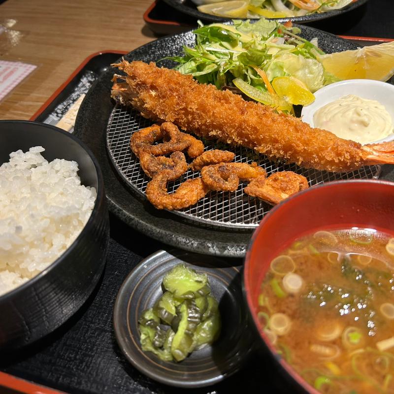 大海老フライ定食たこ唐揚げ付き(鈴木水産 外宮参道店 )