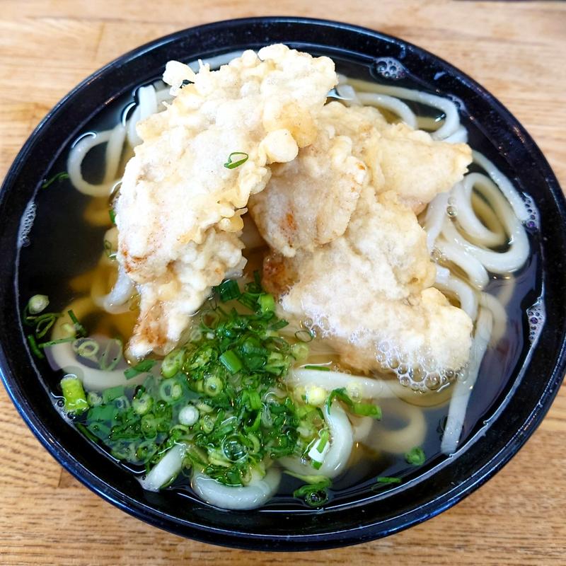 かしわうどん(中盛)(手打ちうどん ちえ福)