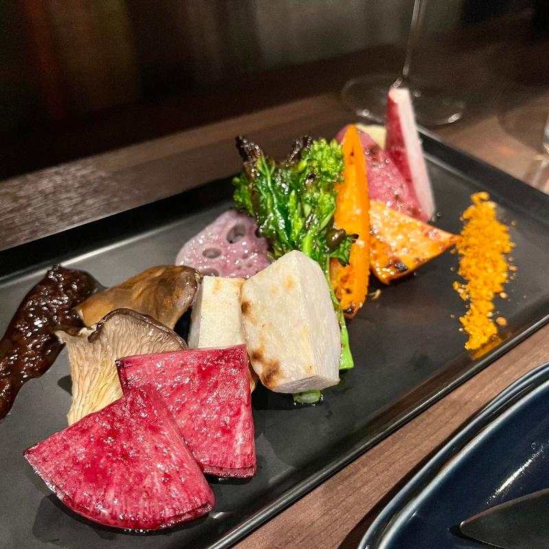 旬の焼き野菜の盛り合わせ(焼鳥とワイン ソバヤノニカイ)