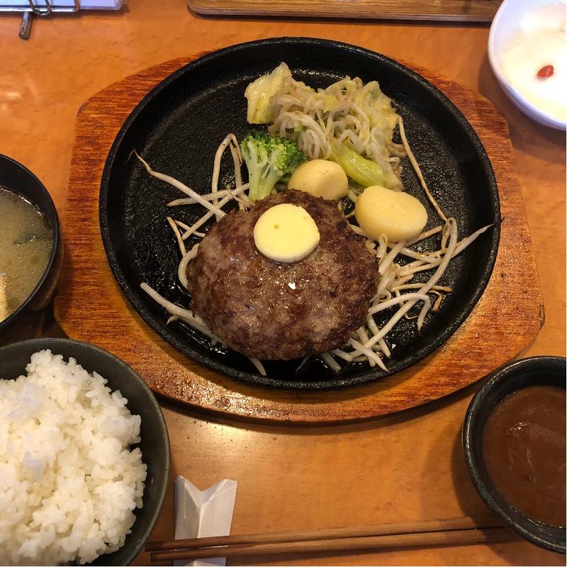黒牛特製ハンバーグ御膳セット(炭火焼ステーキ 黒牛)