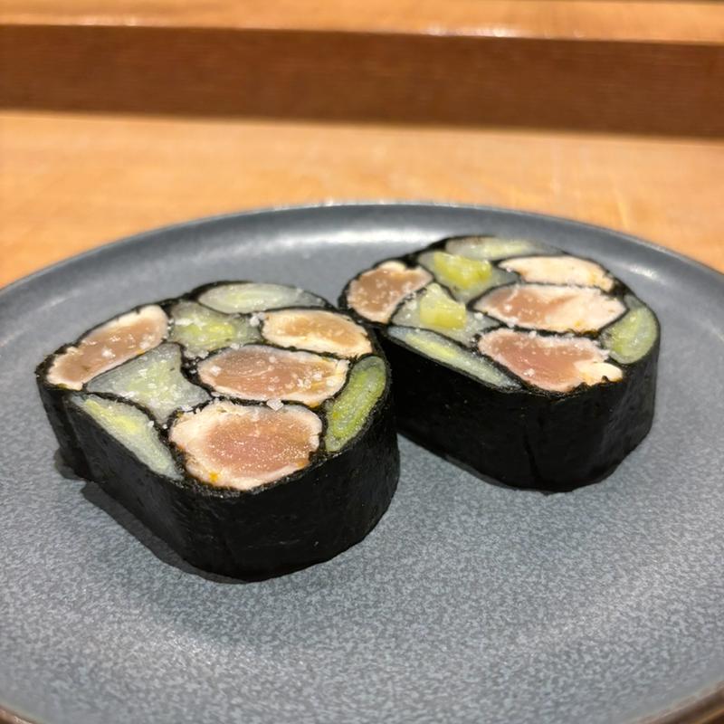 柚子香る霧島鶏ささみと焼きネギのテリーヌ(tsugumi)