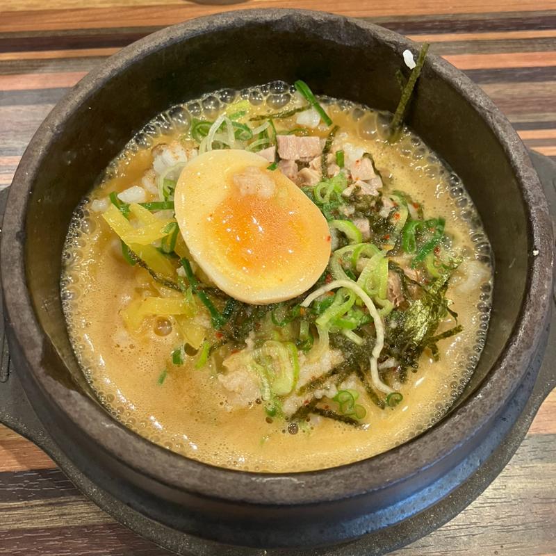 あとめしWスープ(超豚骨　濃度８)