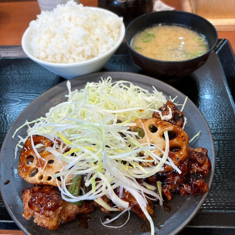 黒酢あんかけからあげ定食(からやま 西葛西店)