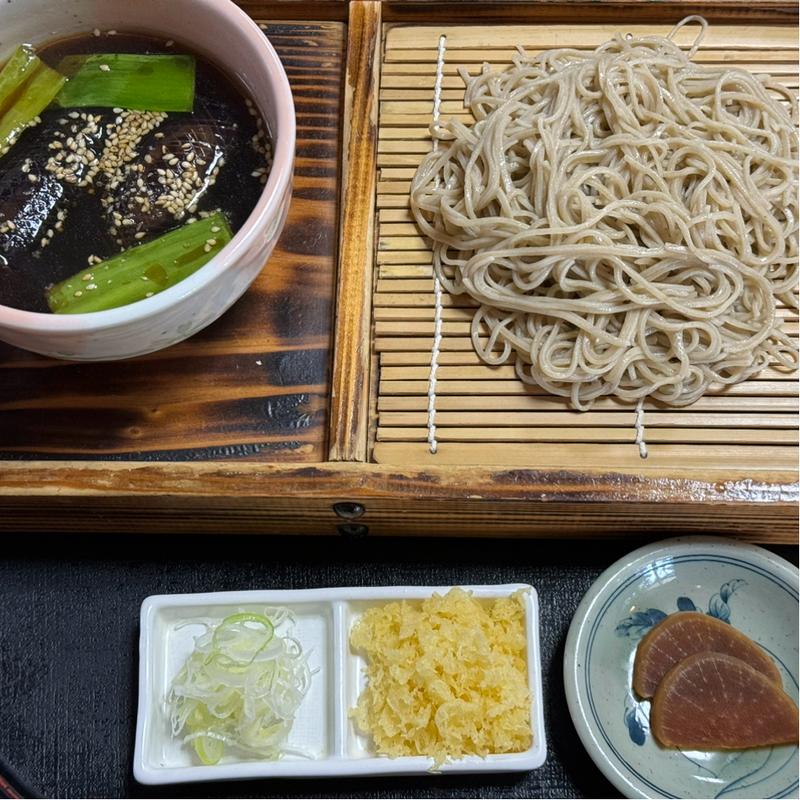 茄子揚げせいろそば(そば処 まる )