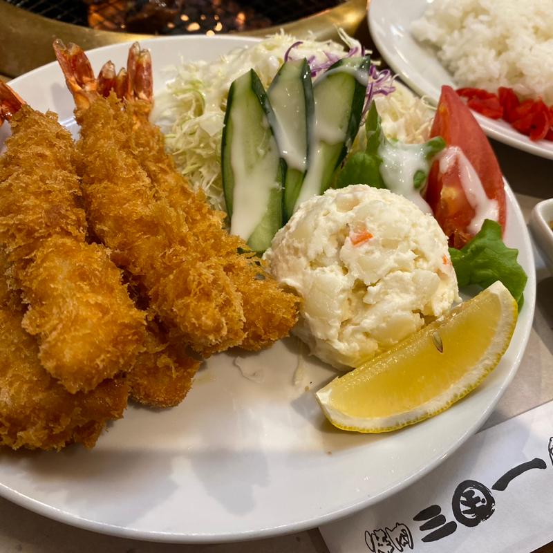 エビフライ定食(三国一 黒田店 )