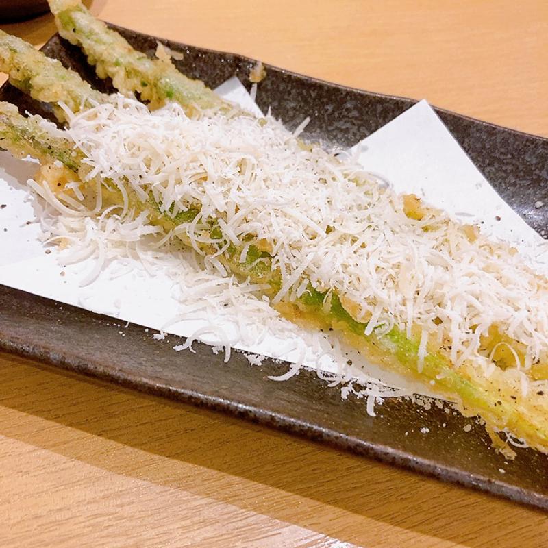 アスパラパルミジャーノ(天ぷらと寿司 こじま 広島店)