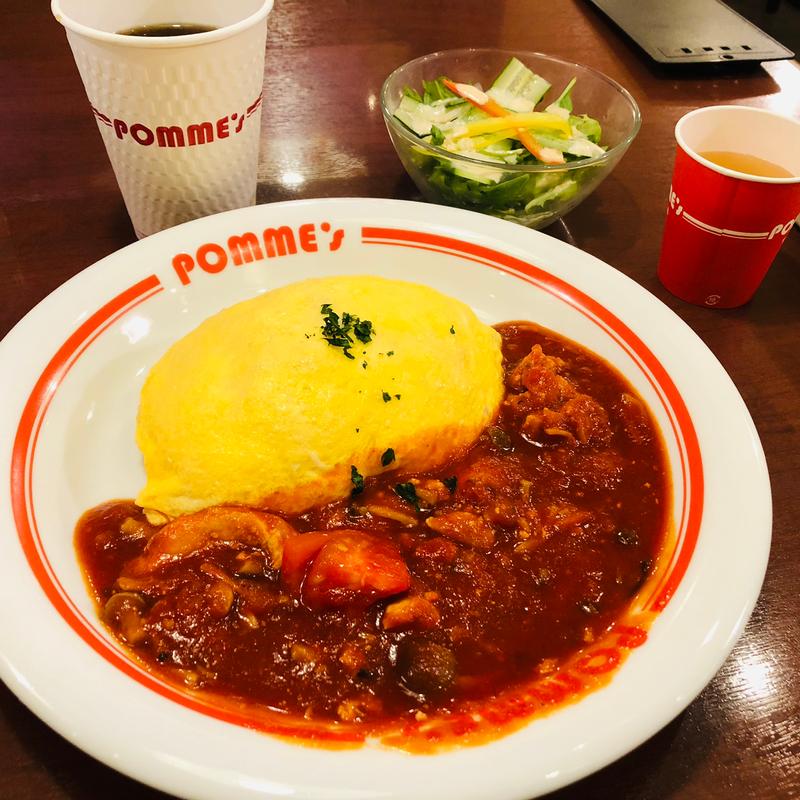 チキンとキノコのトマトソースオムライスセット SSサイズ(ワイズポム イオン鹿児島店 )