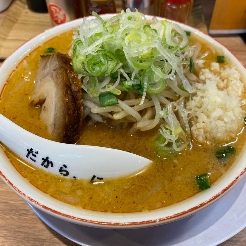 みそ野菜ラーメン　にんにく乗せ(岐阜とん太土岐店)