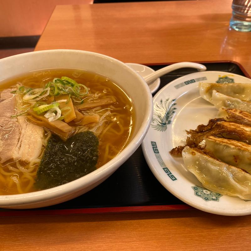 ラーメン餃子セット（麺大盛）(日高屋 九段下店)