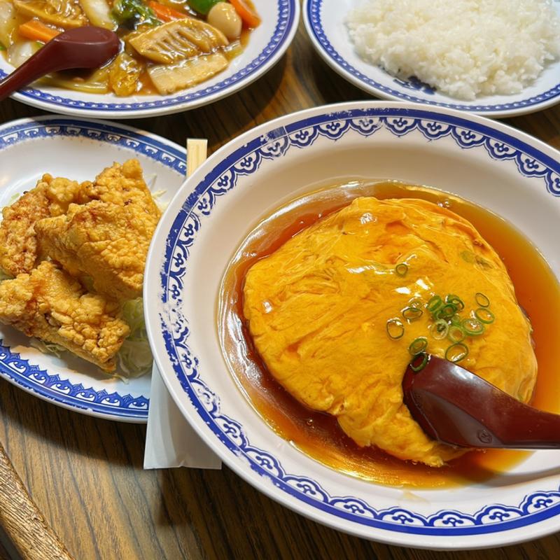 天津飯カラアゲセット(平和樓)