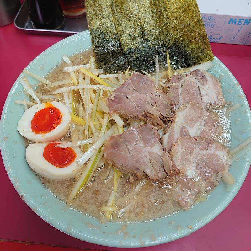 ネギチャーシューメン+ネギ+味玉+中盛(ラーメンショップ 牛久結束店 )