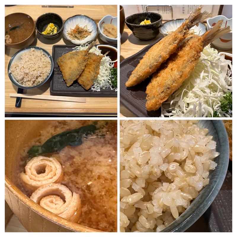 ランチC・アジフライ定食(玄米ごはんや橙)