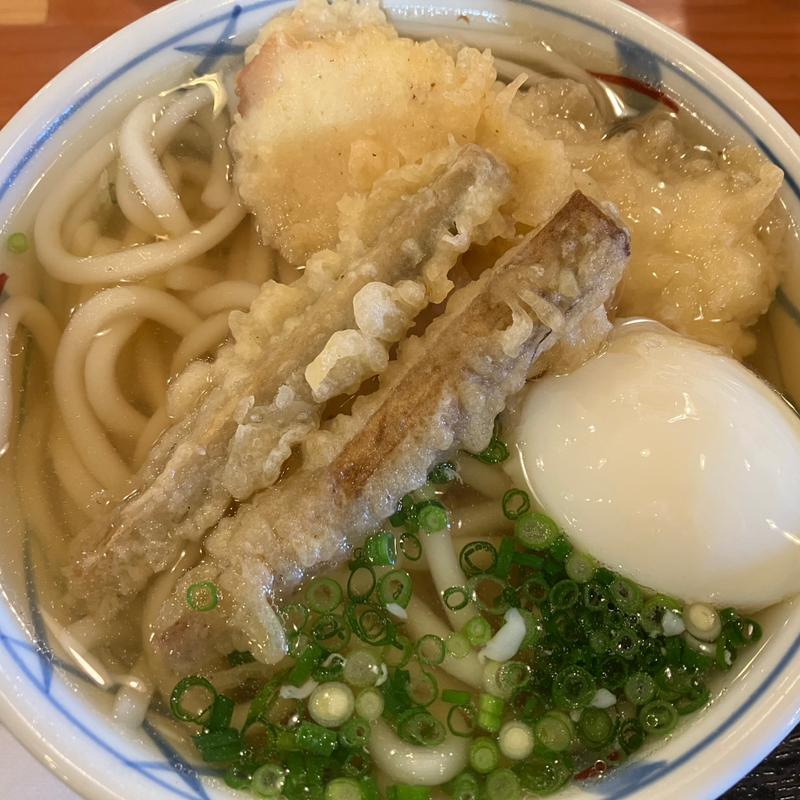 とり天ごぼ天うどん(そば茶屋　吹上庵　本店)