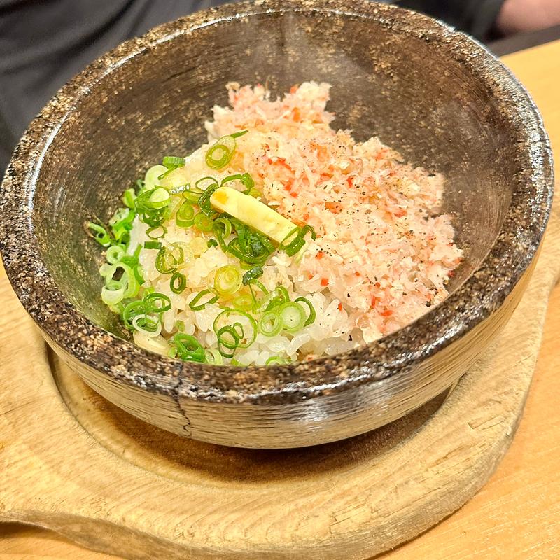 紅ずわいたっぷり石焼かに飯(焼肉きんぐ 八千代店)