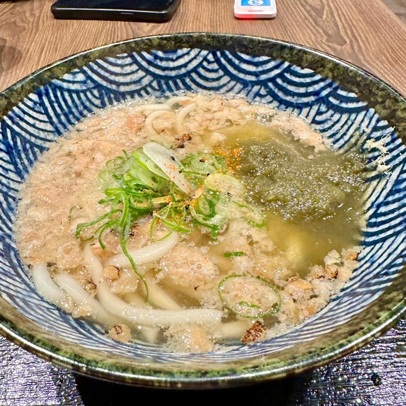 肉かすうどん　とろろ昆布トッピング(さくら )