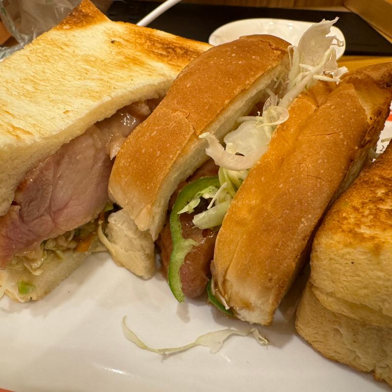 あみ焼きチキンホットサンド(コメダ珈琲店 三条店 )