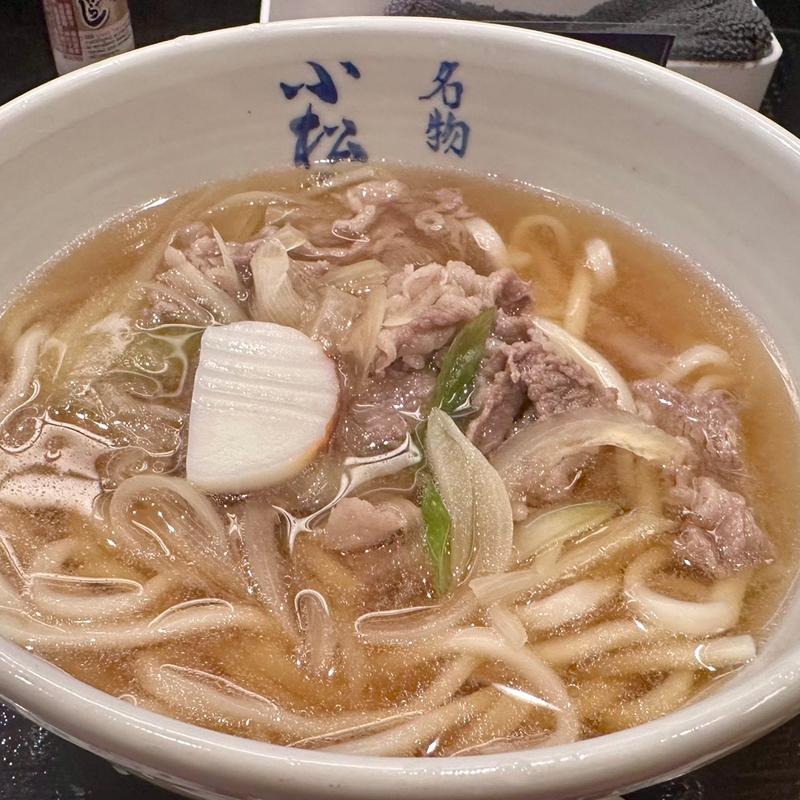 小松肉うどん(小松うどん 味の中石 名代めん塾 小松空港店)