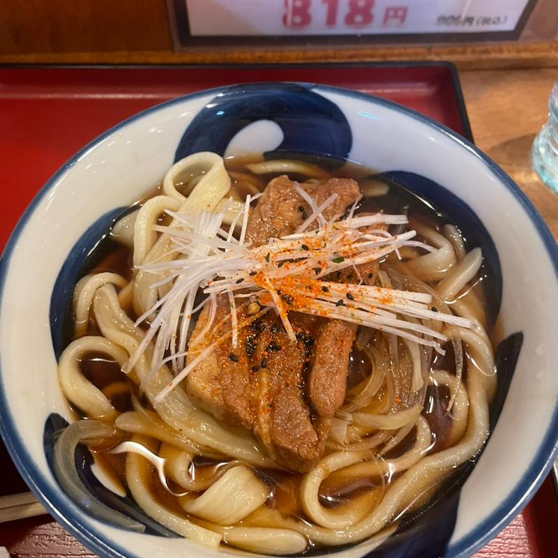 厚切り肉うどん(武蔵野うどん 竹國 飯田橋店)