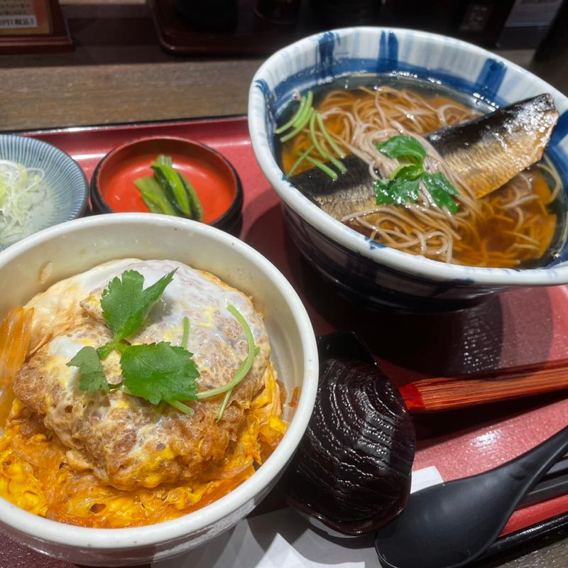 にしんそば＋カツ丼(信州そば処 そじ坊 シャポー本八幡店)