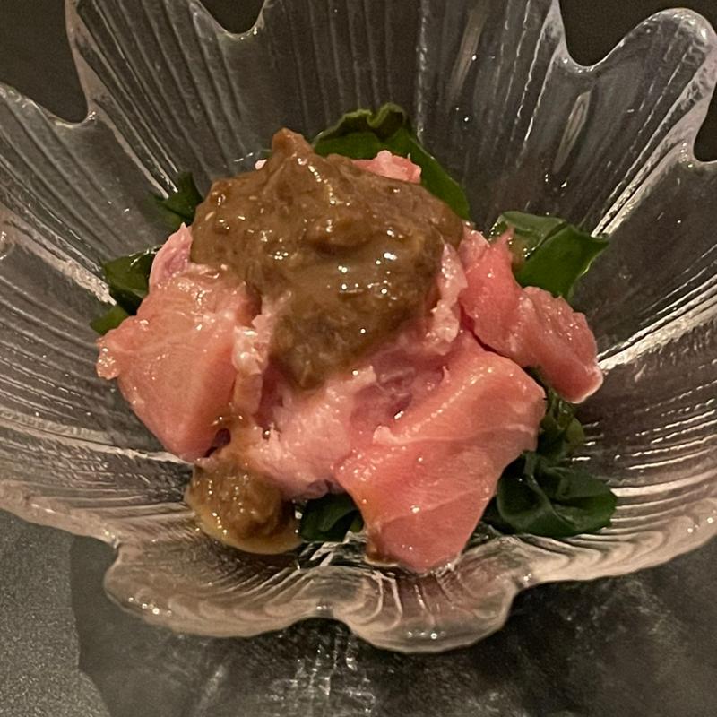 マグロ中トロ醬（ひしお）(発酵会席 菌太郎)