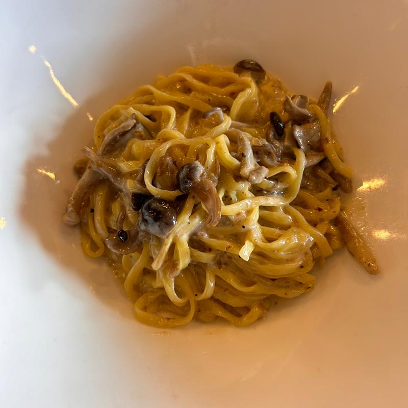 きのこのクリームパスタポルチーニ(トラットリア フィオーレ)