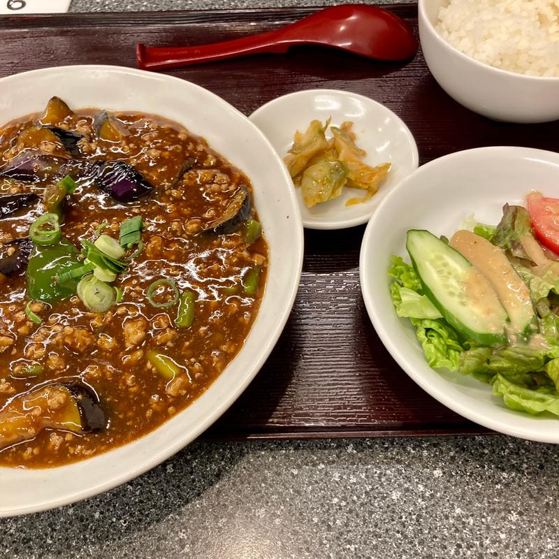 麻婆ナス定食(龍巳飯店)