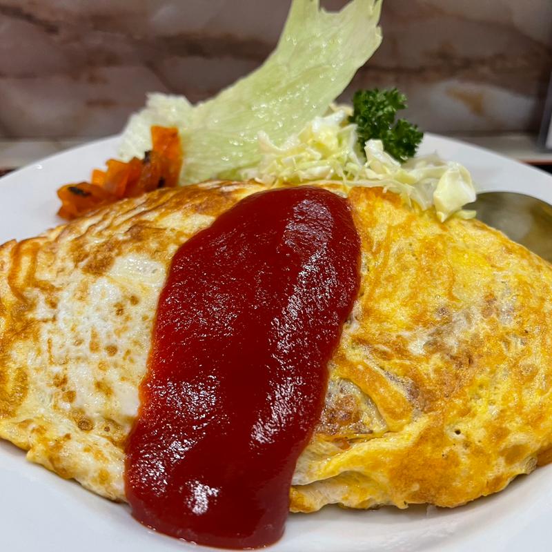 オムライス　大盛り(おしげ食堂)