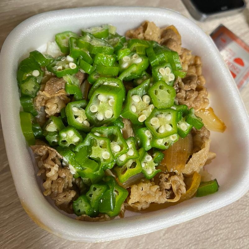おくら牛丼(すき家 五泉東本町店 )