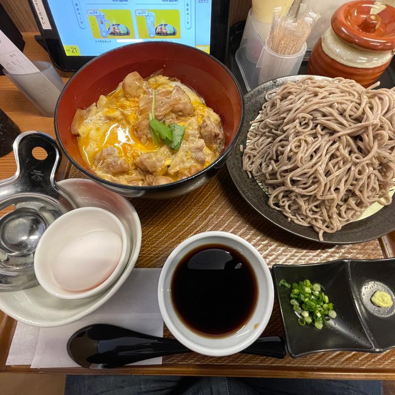 親子丼と蕎麦セット(から好し 南大分店)