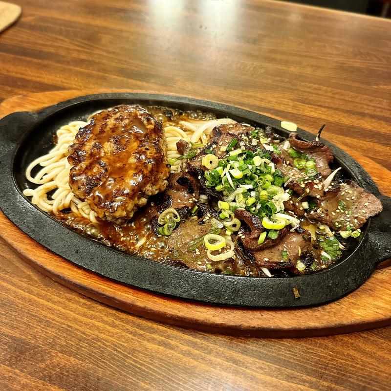 牛タン160gハンバーグ140g(ステーキのくいしんぼ 中目黒店 )