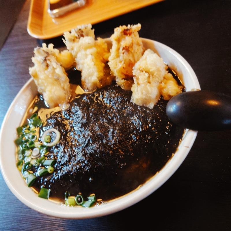 生のり牡蠣天うどん(釜揚げ屋)