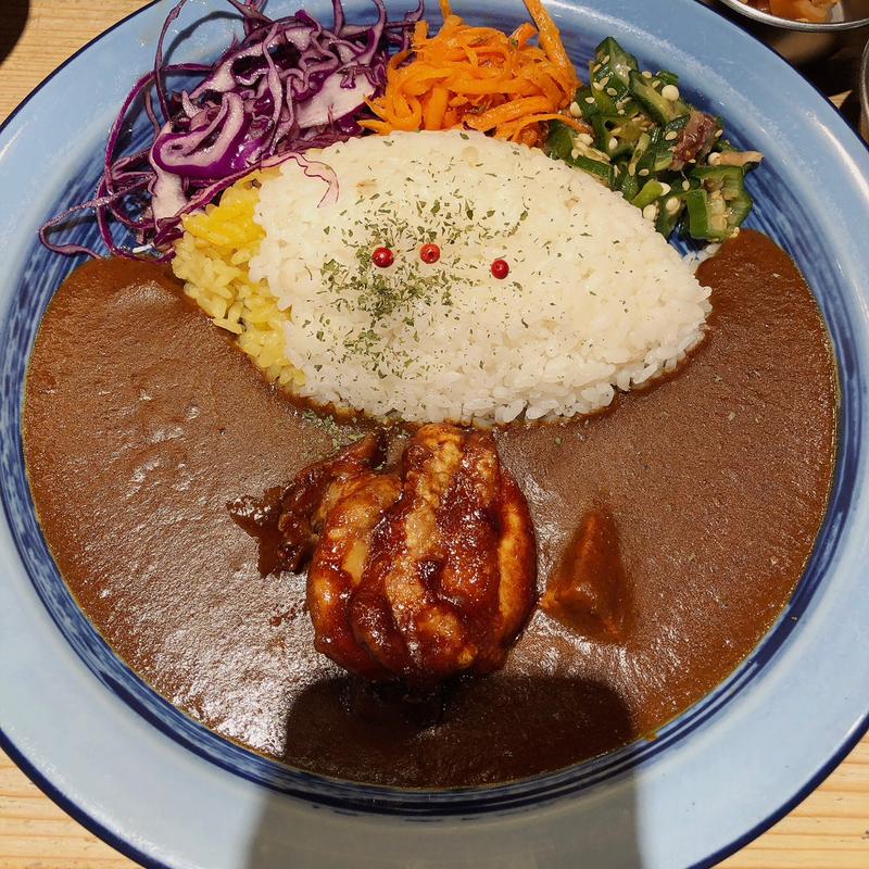 スパイスカレー（中辛、もち麦とフロリダ2種盛り）(もうやんカレー 池（池袋店） )