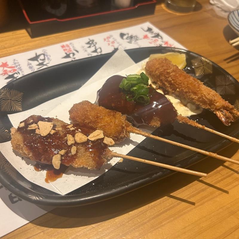 串カツ四種盛り(テバス 東生駒店)