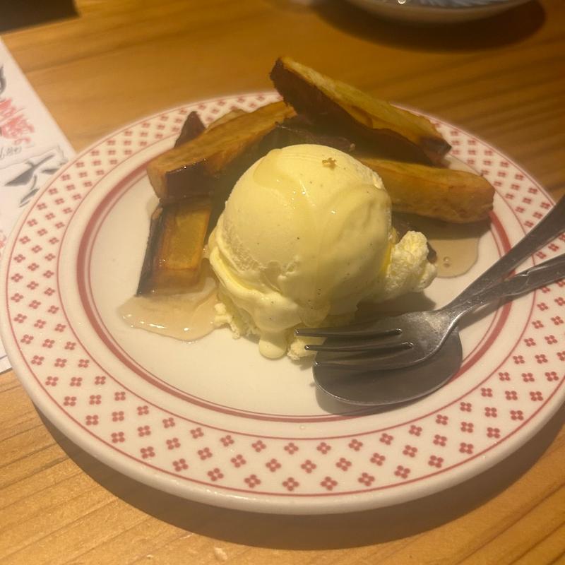 さつまいもスティックとバニラアイス(テバス 東生駒店)