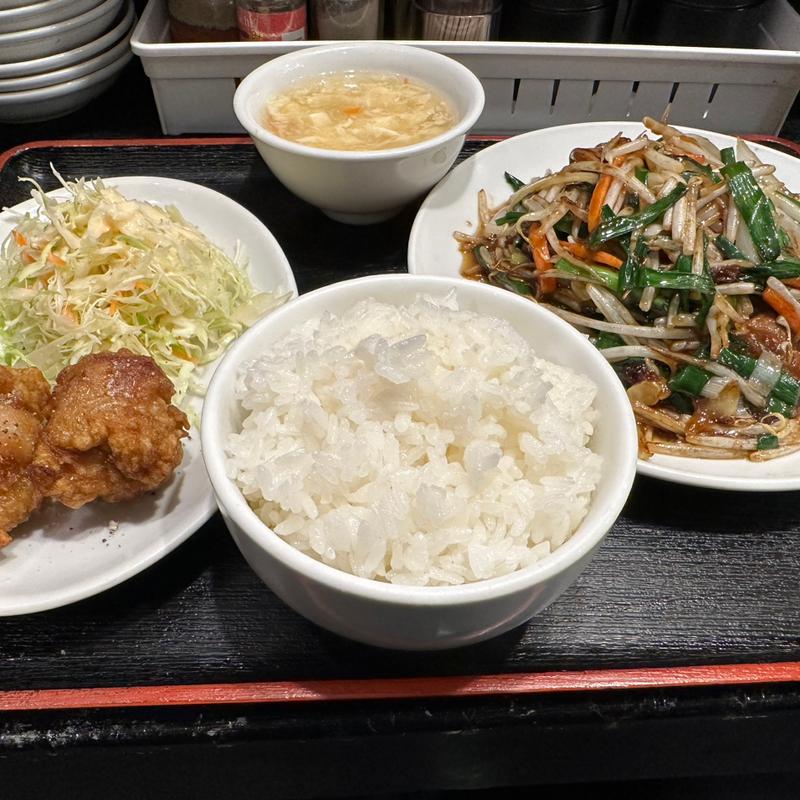 ニラレバ定食(餃王 )