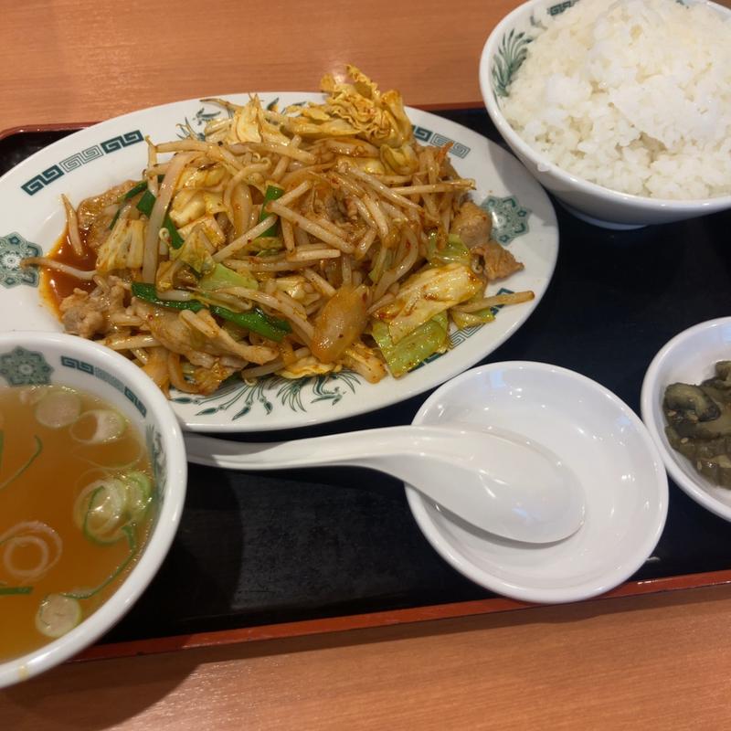 バクダン炒め定食(日高屋 恵比寿南店)