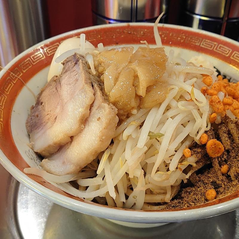 まぜそば　味付玉子(ラーメンタロー 大森の陣)