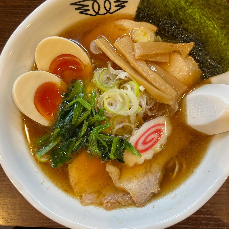 煮玉子ラーメン(生姜醤油ラーメンひのてつ)